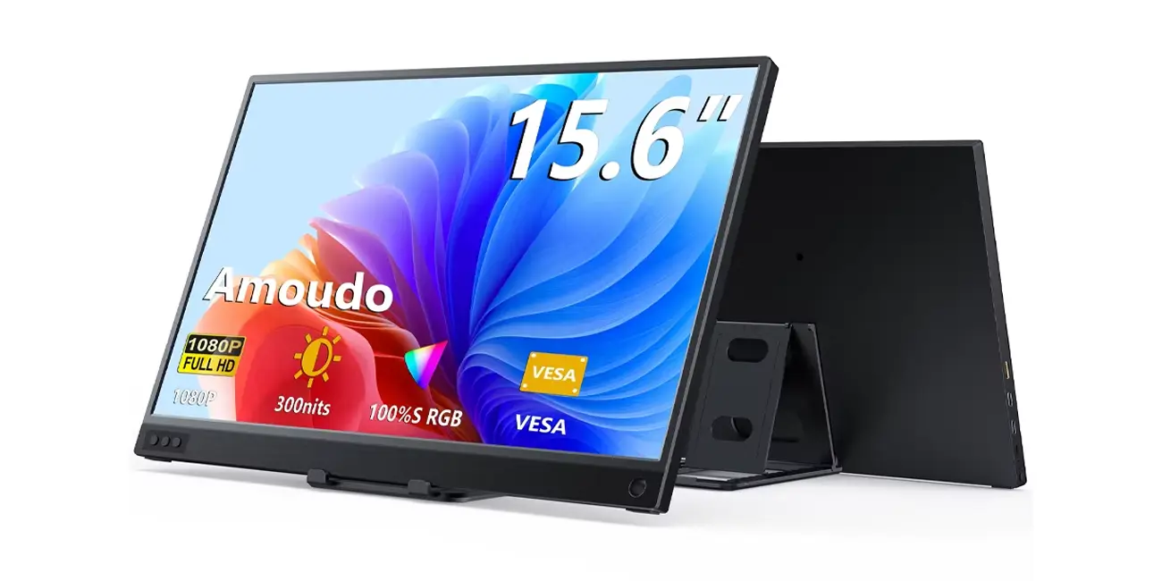Chollo Monitor portátil Amoudo FHD de 15.6″ por sólo 47,58€ con cupón y envío gratis (-63%)