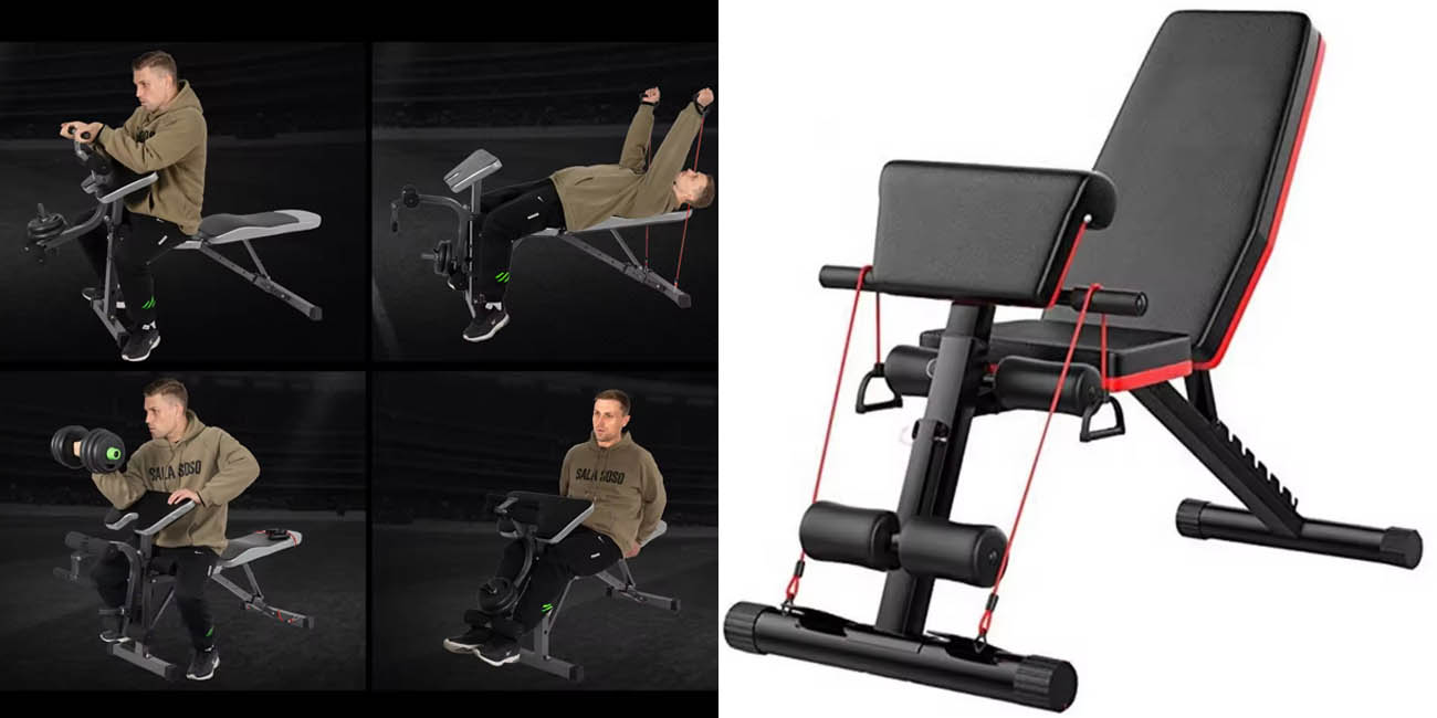 Ponte como una roca con este banco de abdominales multifunción casi REGALADO con cupón y envío gratis (-75%)