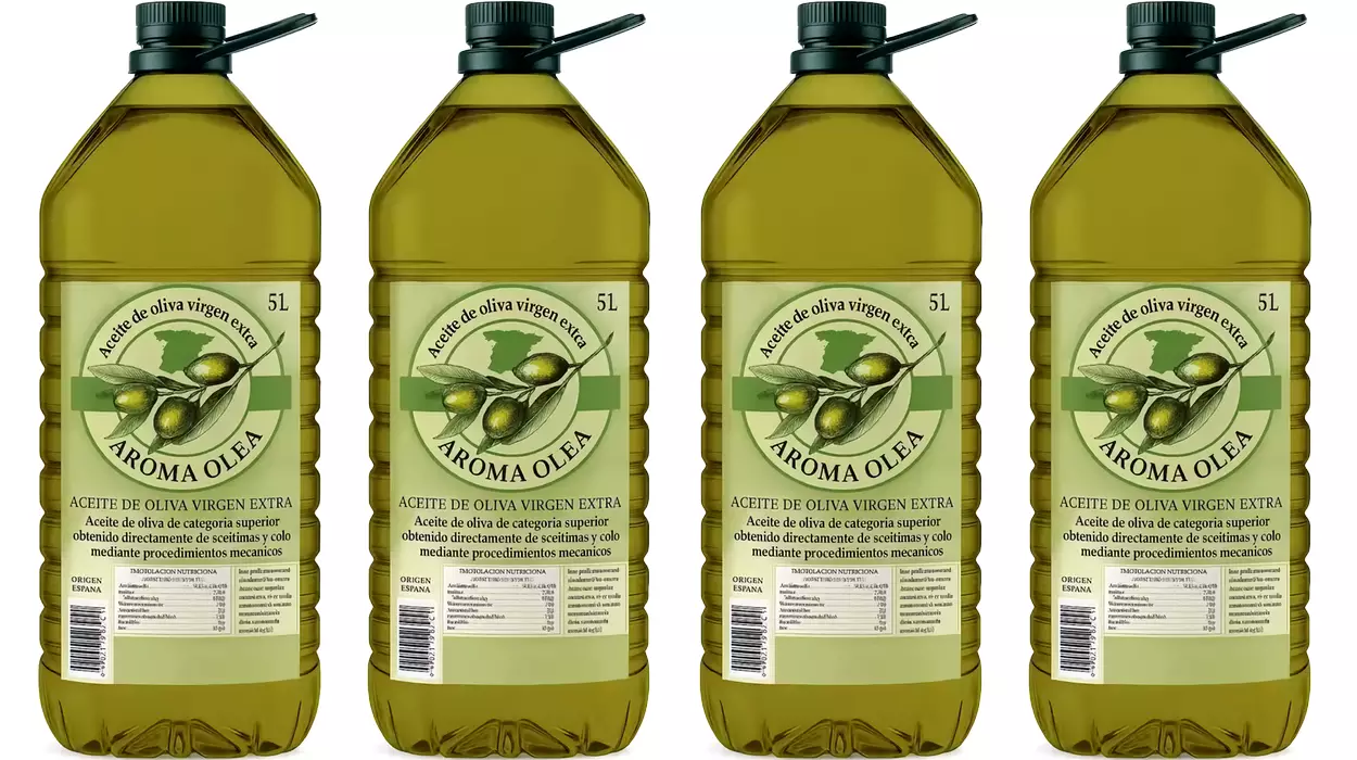 4 garrafas de Aceite de Oliva Virgen Extra de 5L AROMA OLEA (20L en total) por 79,04€ con cupón y envío gratis ¡19,76€ cada una!