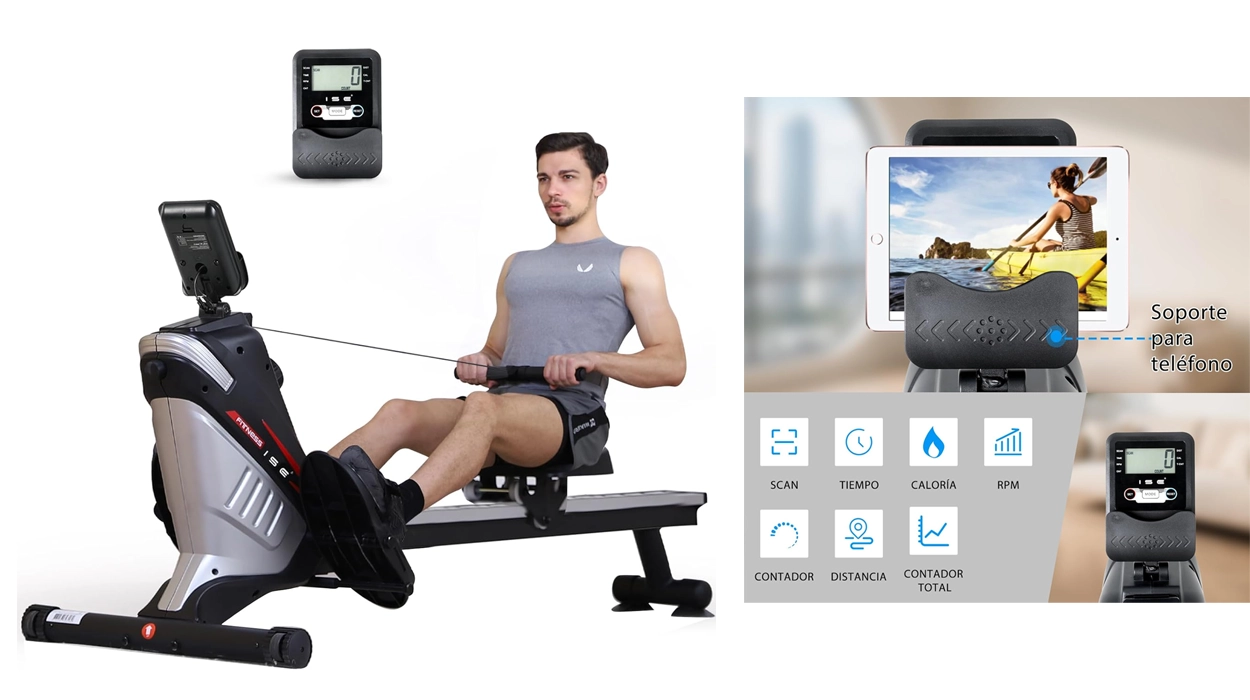 Esta es la máquina de remo compacta y silenciosa ideal para pisos y espacios pequeños: Llévatela desde Amazon por muy poco