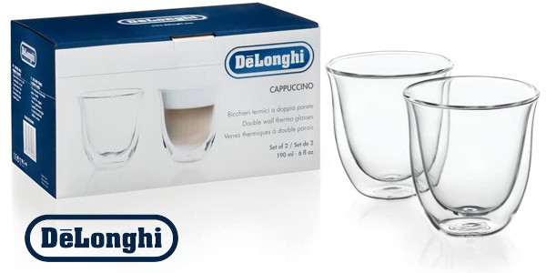 Chollo Set x2 Vasos premium para Espresso De’Longhi de 60 ml por sólo 9,40€ (45% de descuento)