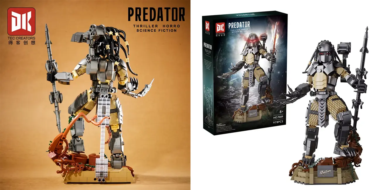 Chollo Set Predator MOC de 978 piezas estilo LEGO por sólo 21,19€ con cupón y envío gratis (-22%)