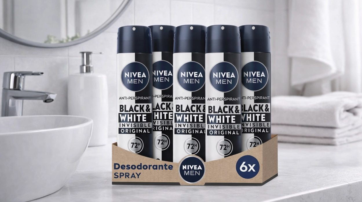 Chollo Pack x6 Desodorante en spray Nivea Men Black & White Invisible para hombre por sólo 11,96€ ¡1,99€ cada uno!
