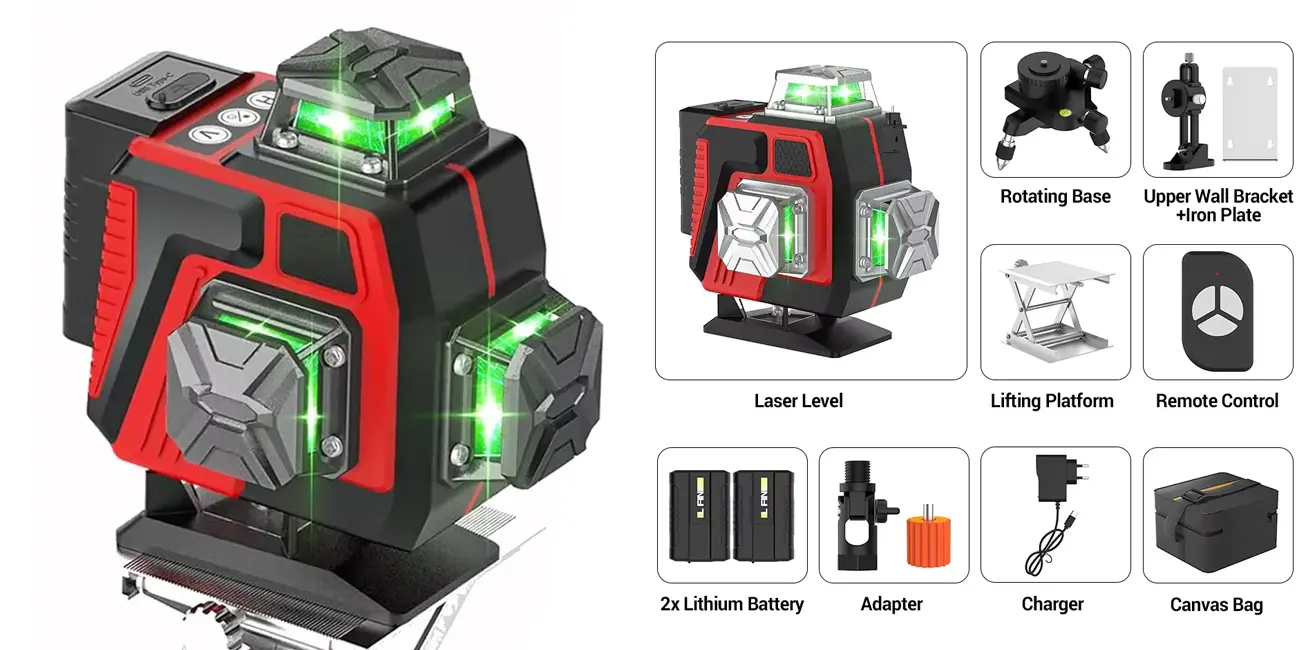 Herramienta de precisión a precio de risa: nivel láser 4D de 16 líneas por sólo 35€ en AliExpress