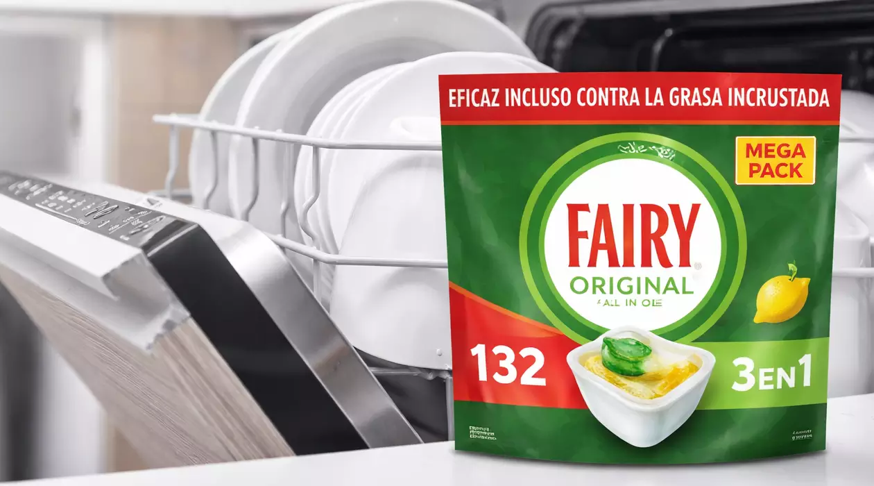 Chollo Pack 132 cápsulas Fairy Original All in One Limón para 5 meses de lavados por sólo 19,99€ (-35%) ¡A 15 céntimos cada lavado!