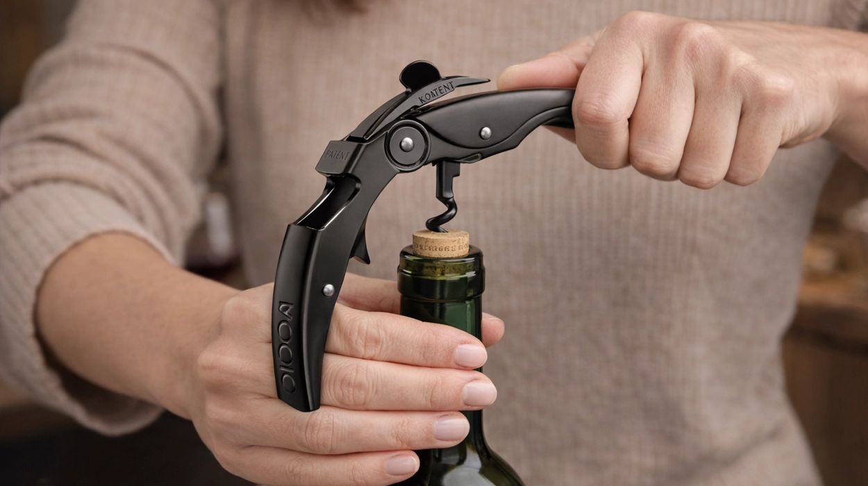 Por menos de 4 euros te llevas este estupendo sacacorchos profesional de doble palanca con espiral que previene residuos y navaja incorporada ¡Imprescindible!