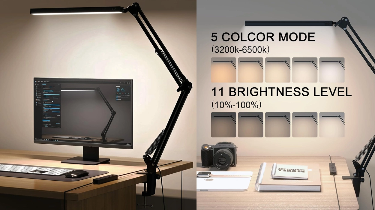 Aquí tienes un flexo LED ultra potente para tu escritorio, con agarre de pinza y brazo articulado por sólo 16,99€ (32% de descuento)