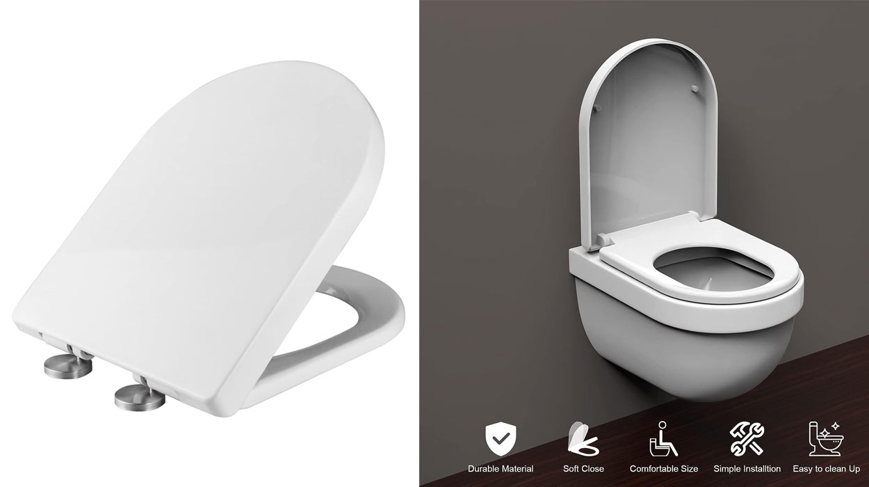 Chollo Tapa y asiento para inodoro Ibergrif en forma de D con cierre suave por sólo 23,99€ (-16%) ¡Top ventas!