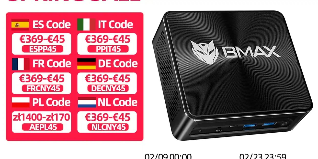 Chollo Mini PC BMAX B8 A Pro (Ryzen 7 8745HS, Radeon 780M, 16GB, 512GB SSD, Windows 11) por sólo 338,76€ con cupón y envío gratis (-64%)