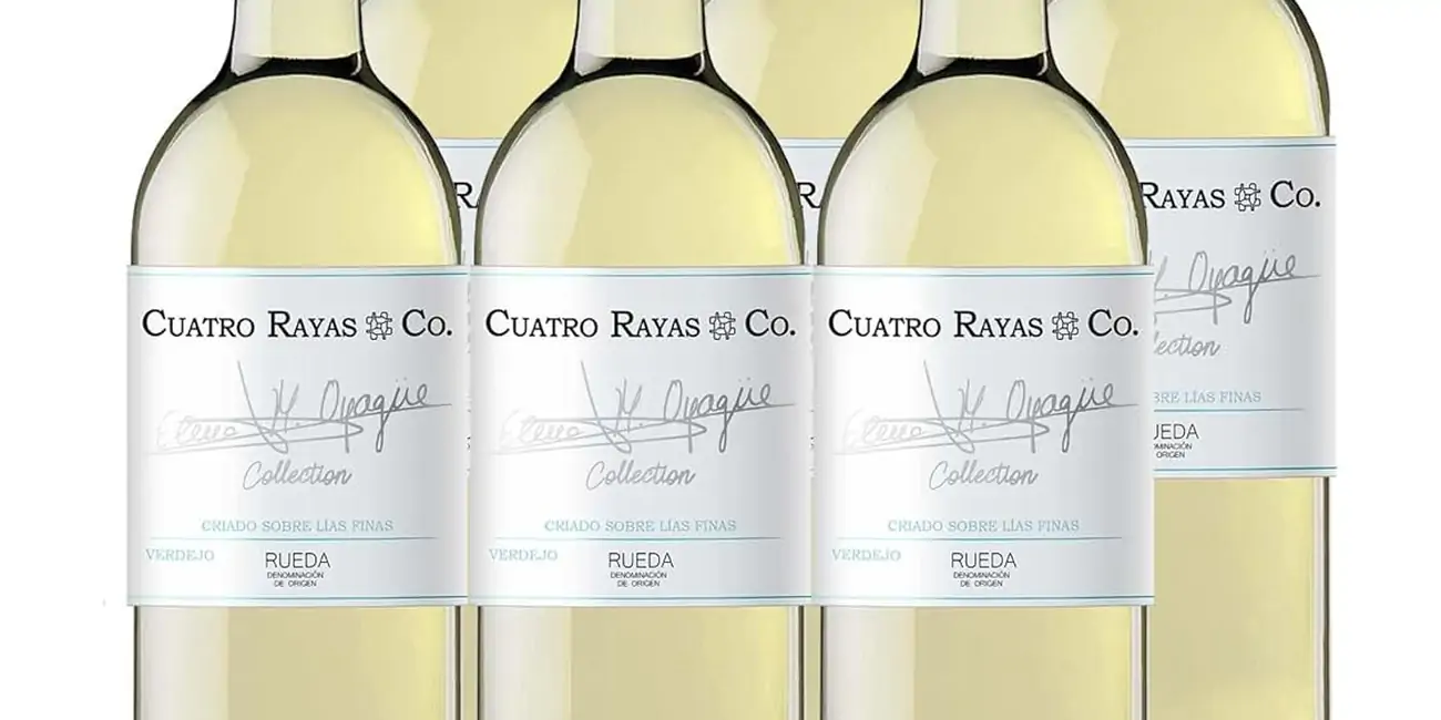 Chollo Pack x6 Vino blanco Cuatro Rayas #Co Elena M. Oyagüe Collection por sólo 36,29€ ¡6,05€ cada una!