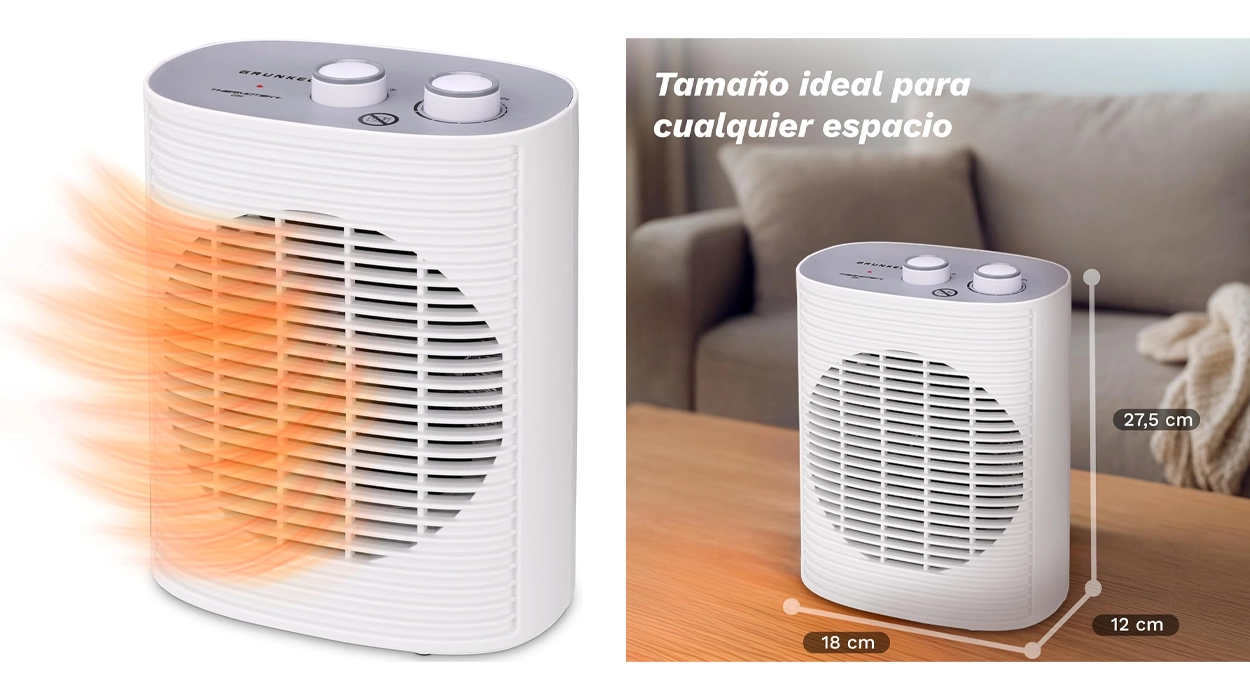 Chollo Calefactor Grunkel CF-2000LINE 2000W con 2 niveles de potencia por sólo 14,62€ (36% de descuento)