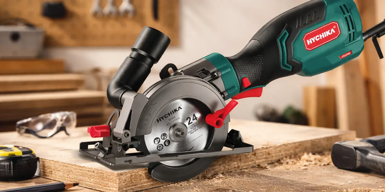 Chollo Mini sierra circular HYCHIKA de 750W por sólo 53,29€ con envío gratis (-19%)