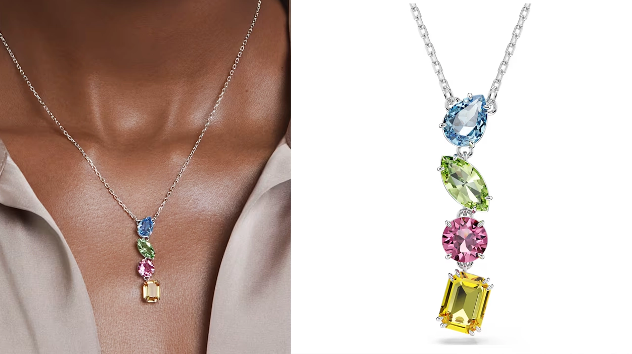 Este luminoso collar Swarovski Gema Colección destaca sin recargar tu look y hoy lo tienes rebajado con un 40% de descuento