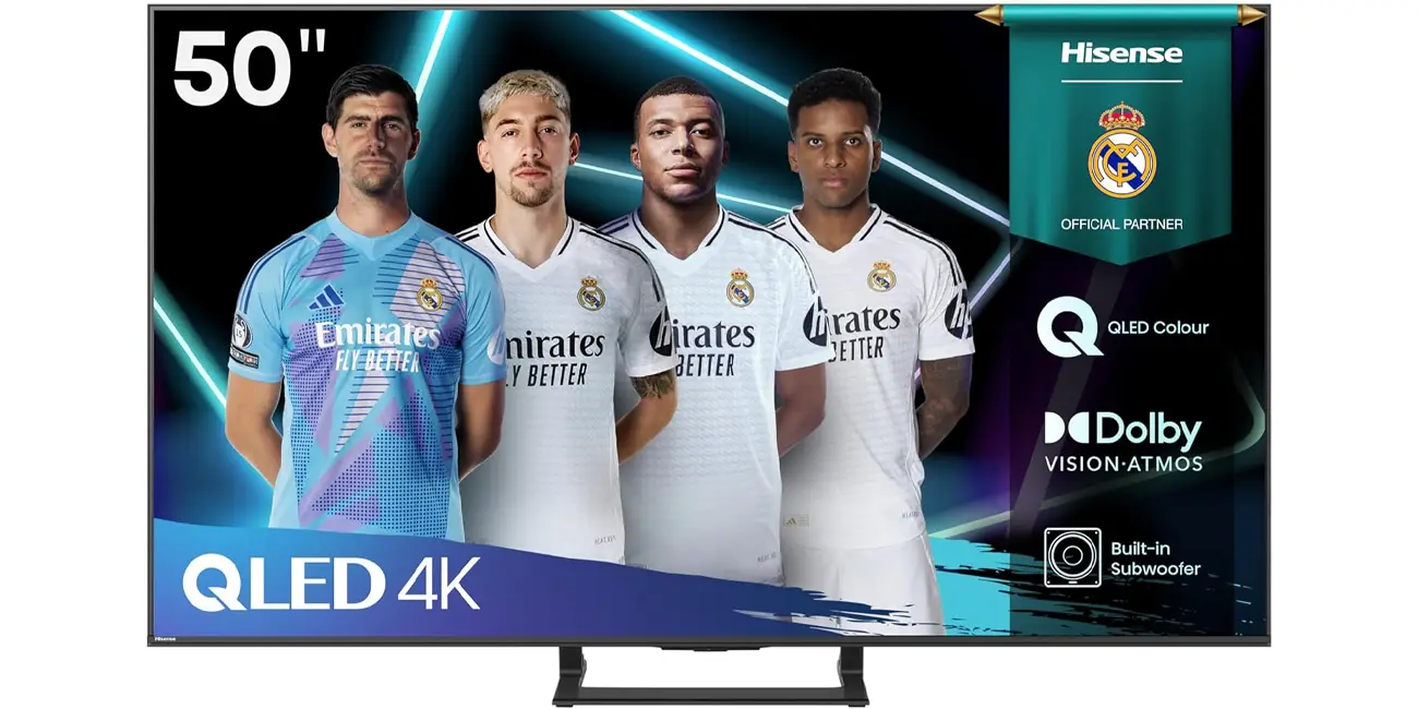 Chollo Smart TV Hisense 50A7Q UHD 4K QLED de 50″ por sólo 305,15€ con envío gratis (-46%)