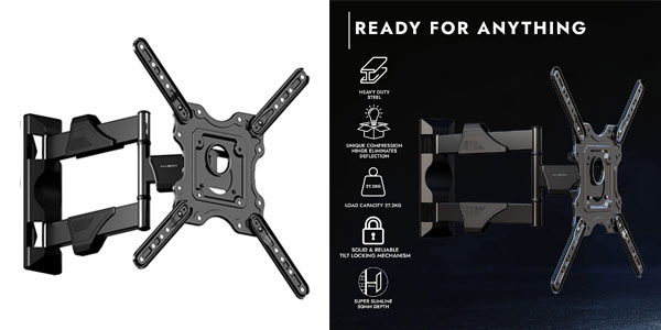 Chollo Soporte AISENS WT42TSLE-011 de pared para TV hasta 42″ por sólo 10,28€ (-20%)