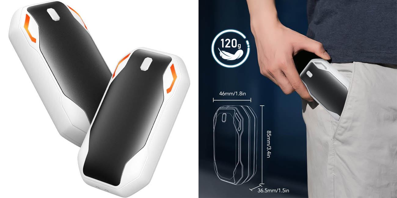 Chollo Pack 2x Calentador de manos PHEJIE recargable por USB por sólo 11,61€ (-35%)