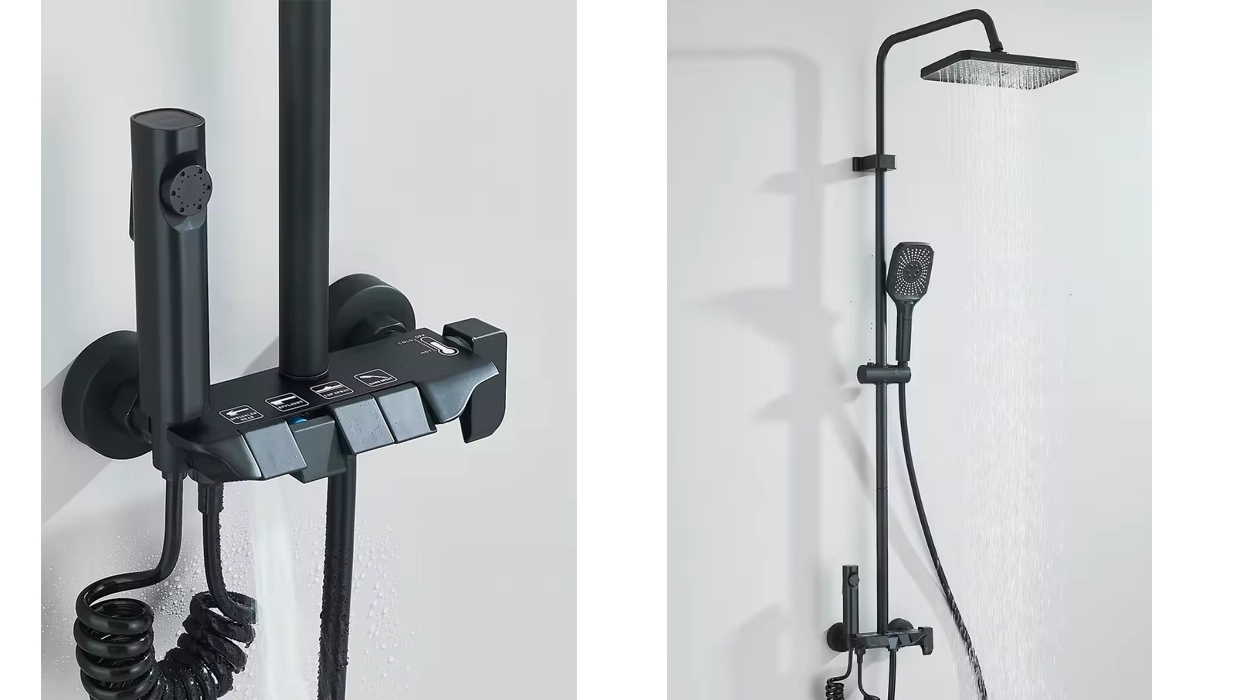 Chollo Sistema de ducha de piano de 4 vías con grifo mezclador por sólo 34,62€ con cupón y envío gratis (-65%)