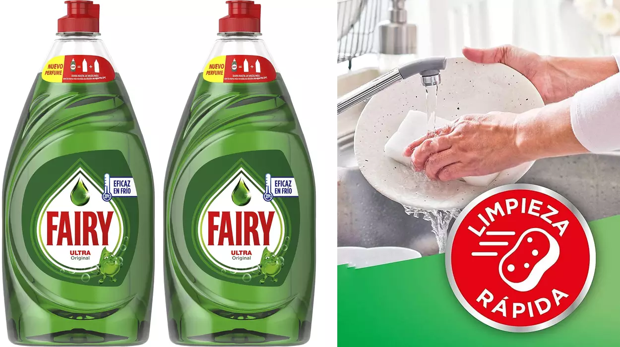 Atención, chollazo: Llévate hoy 2 botellas de lavavajillas Fairy Ultra Poder de 820 ml por sólo 6,38€ (3,19€ cada una)