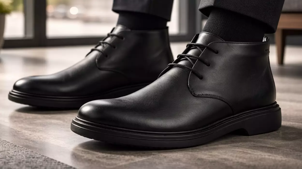 Chollo Botines Geox U Ottavio B elegantes negros para hombre por sólo 69,95€ con envío gratis (42% de descuento)