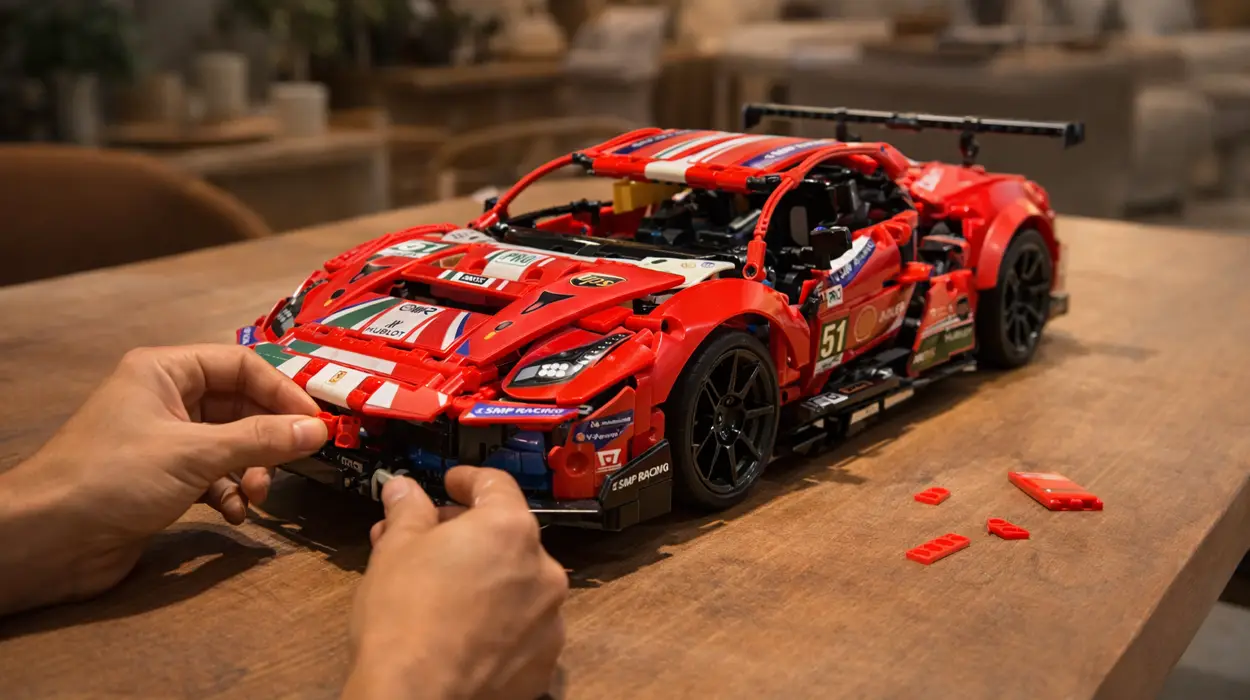 El capricho perfecto para amantes del motor: un Ferrari estilo LEGO para montar y exhibir por sólo 27,50€