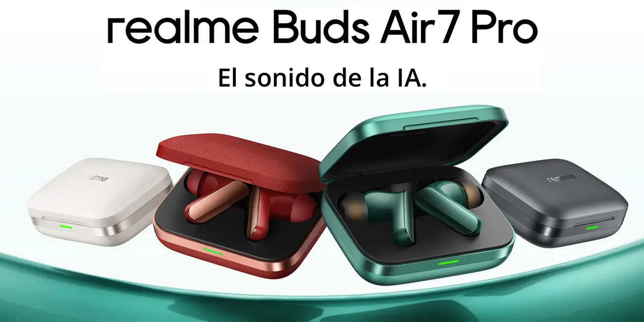 Chollo Auriculares inalámbricos Realme Buds Air 7 Pro por sólo 48,39€ con cupón y envío gratis (-35%)