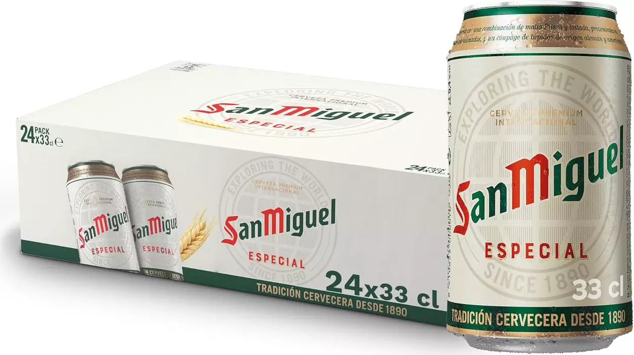 Chollazo Pack x24 San Miguel Especial Cerveza Dorada Lager de 330 ml por sólo 12€ (-32%) ¡0,50€ la lata!