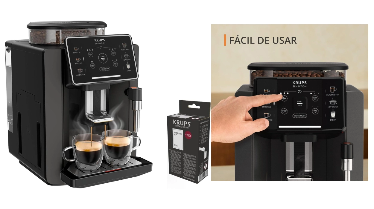 Prepara café como un auténtico profesional con esta Krups Sensation C50 que nunca ha estado tan barata