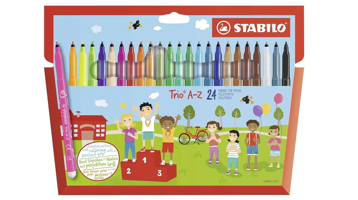 Chollazo Caja de rotuladores Stabilo Trio A-Z de 24 colores por sólo 3,90€ (-52%)