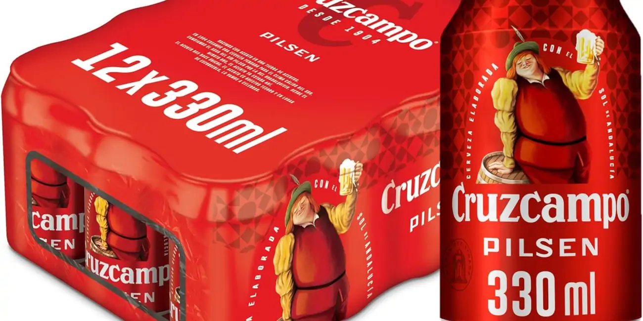 Chollo Pack x12 Latas de cerveza Cruzcampo de 33 cl. por sólo 6,01€ (29% de descuento) ¡0,50€ cada una!