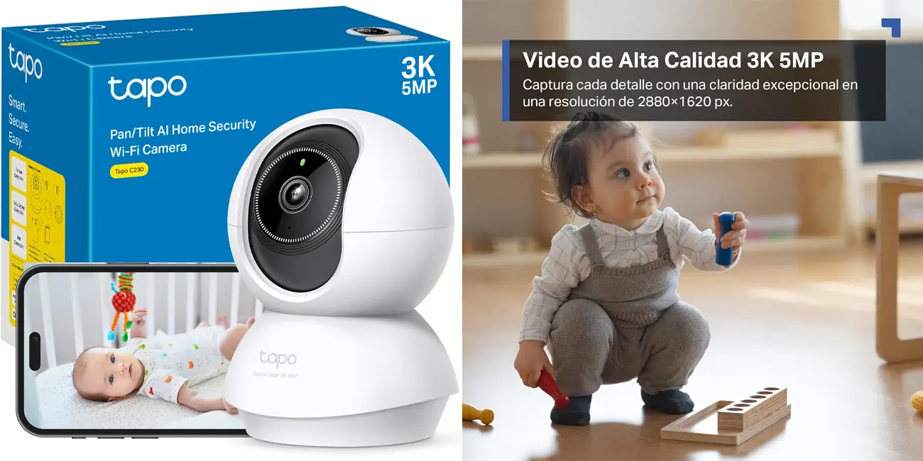Chollo Cámara Tapo C230 WiFi 3K por sólo 29,99€ con envío gratis (-33%)