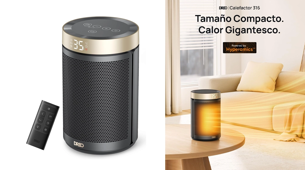 Calor instantáneo sin notarlo en la factura: Este calefactor cerámico DREO es una bestia que consume poquísimo y hoy puedes cazarlo rebajado con un cupón limitado