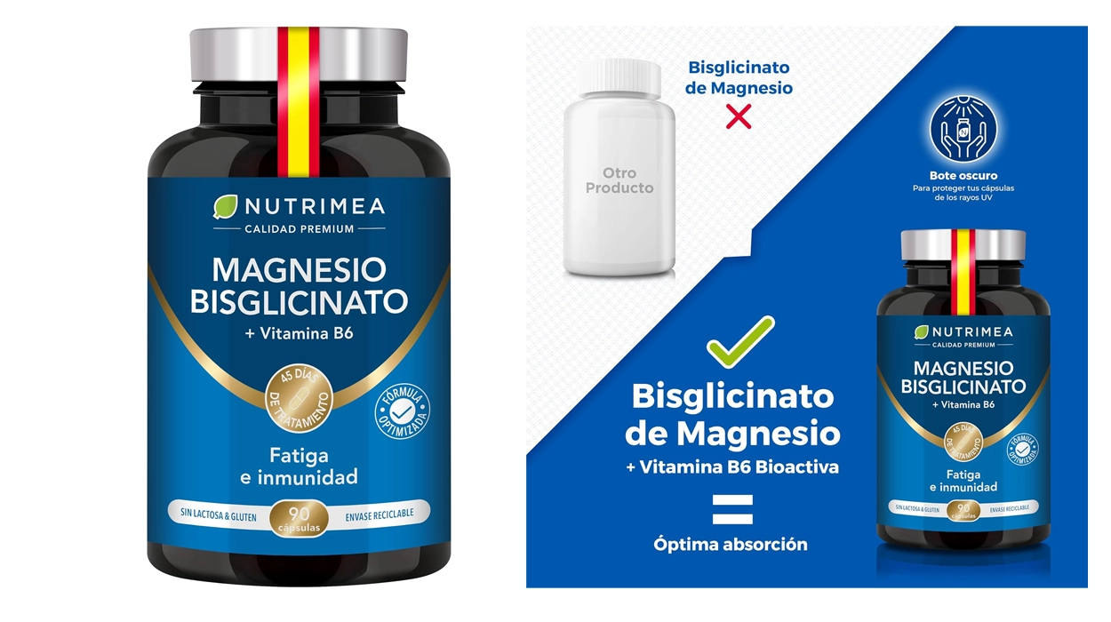 Recupera tu energía y bienestar muscular con este suplemento de Magnesio Bisglicinato + B6 de alta tolerancia por sólo 10,72€ (-43%)