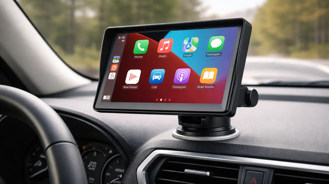 Chollo Pantalla Gearelec para Carplay/Android Auto inalámbrico por sólo 22,59€ con cupón y envío gratis (-64%)