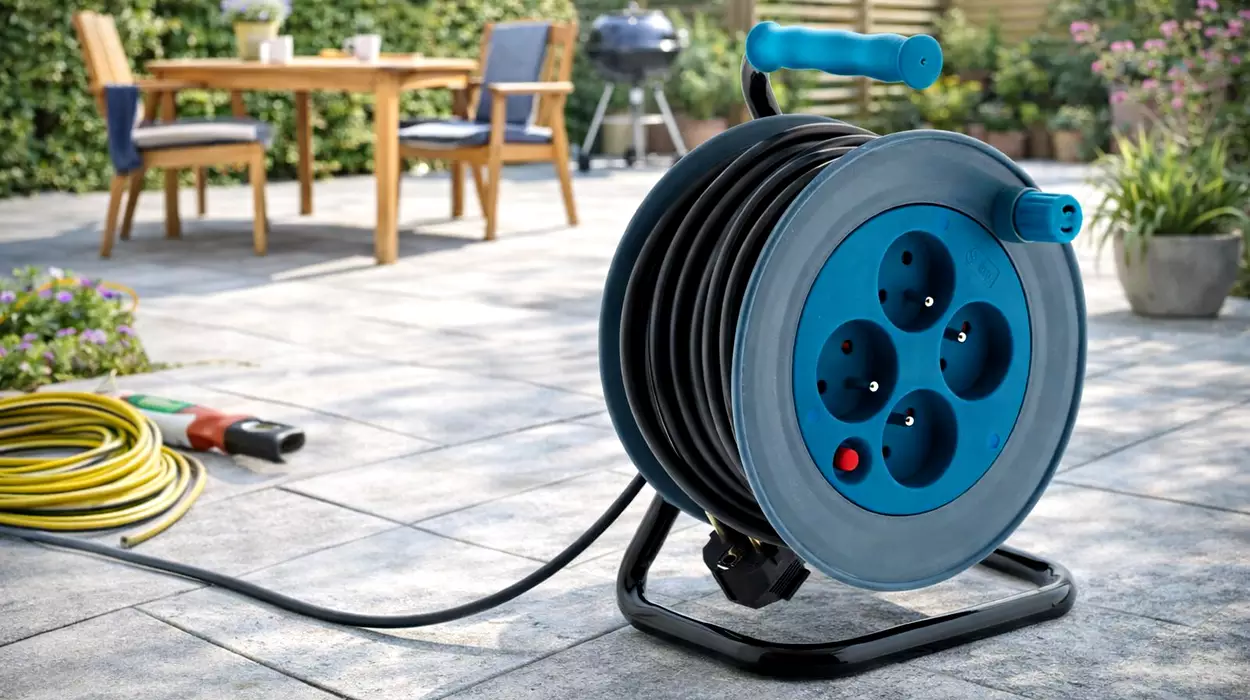 Chollo Enrollacables doméstico de 15 metros con 4 enchufes por sólo 15,29€ (-31%)