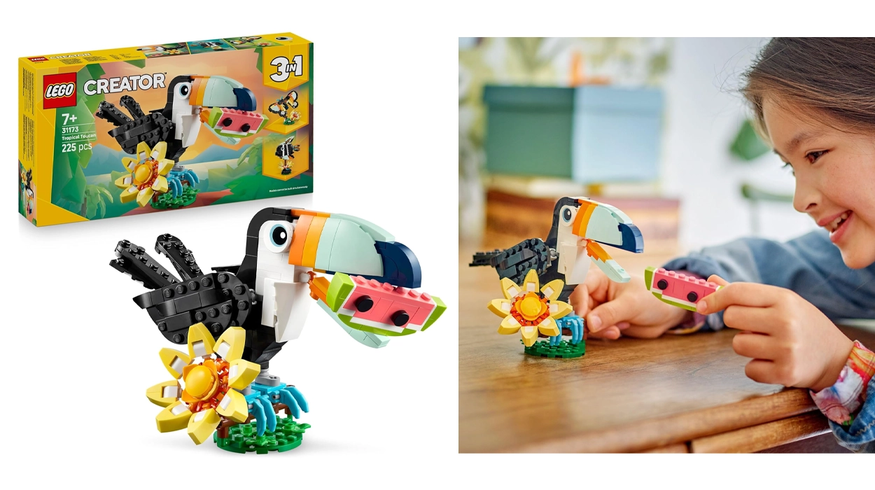 Chollo LEGO Creator 3 en 1 Tucán Tropical con flor por sólo 11,99€ (20% de descuento)