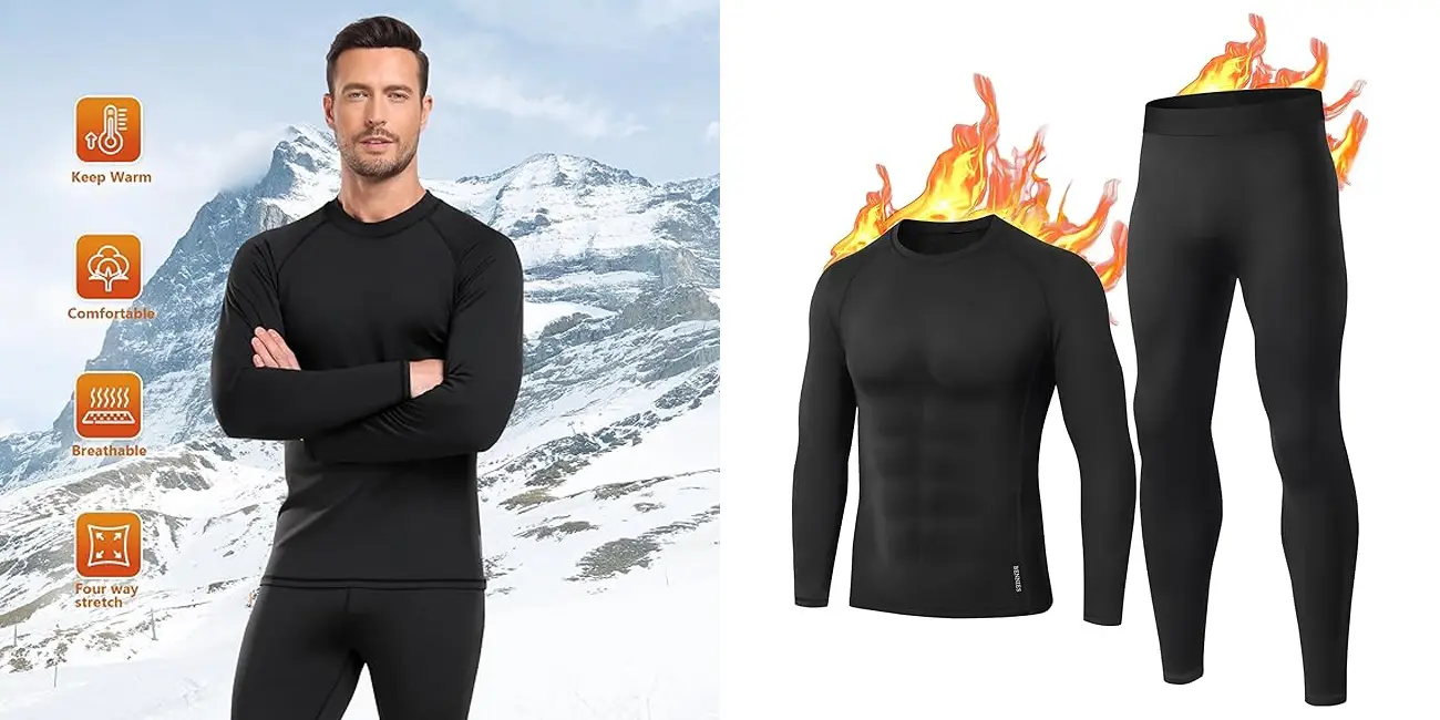 Chollo Conjunto de ropa interior térmica BENNIES para hombre por sólo 18,99€ (-27%)