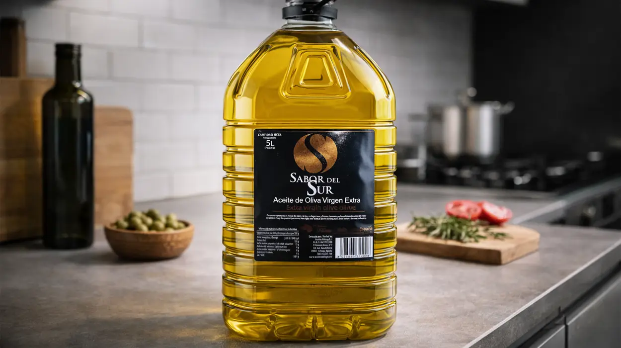 Chollo Aceite de oliva virgen extra SABOR DEL SUR de 5L por sólo 22,33€ con cupón y envío gratis (-60%)