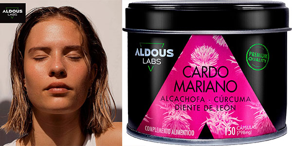 Chollo Cardo Mariano Aldous Labs con cúrcuma de 150 cápsulas por sólo 19,95€ (-29%)