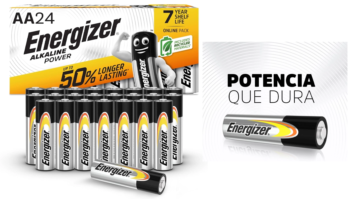 Pack de 24 pilas AA Energizer Alkaline Power por sólo 9,48€ (-39%) ¡0,39€ la pila!
