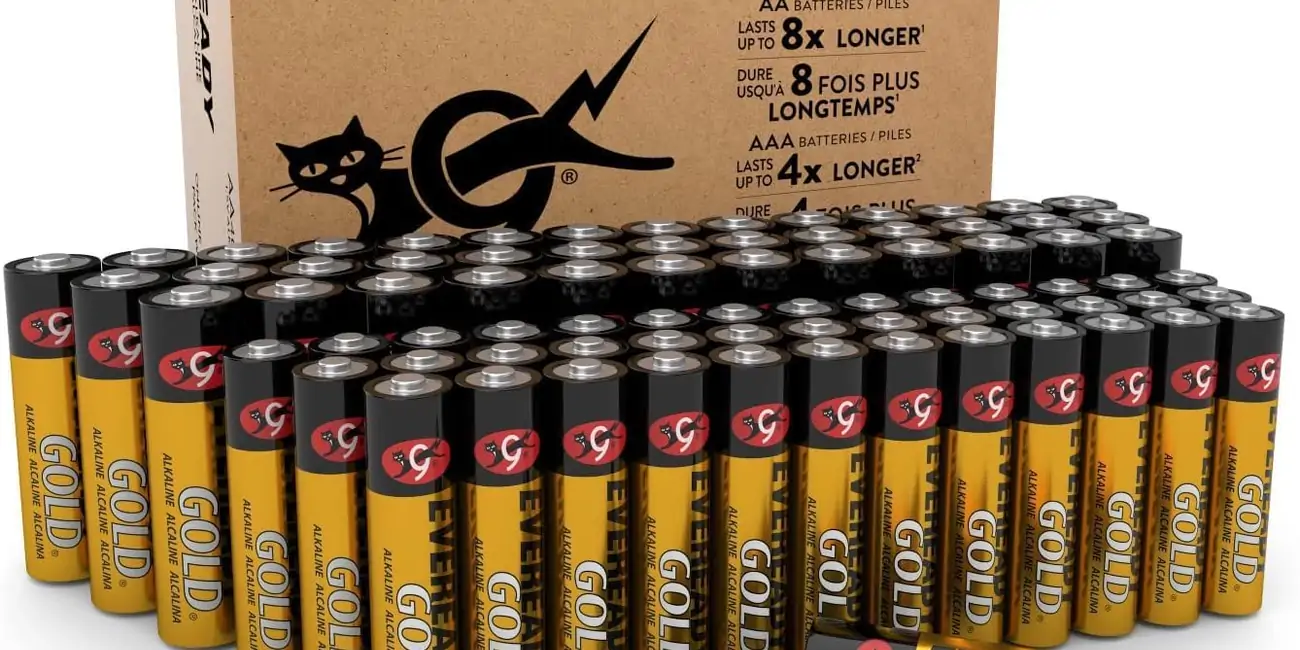 Chollo Pack x80 pilas alcalinas Eveready Gold (40 AA + y 40 AAA) por sólo 18,79€ (32% de descuento)