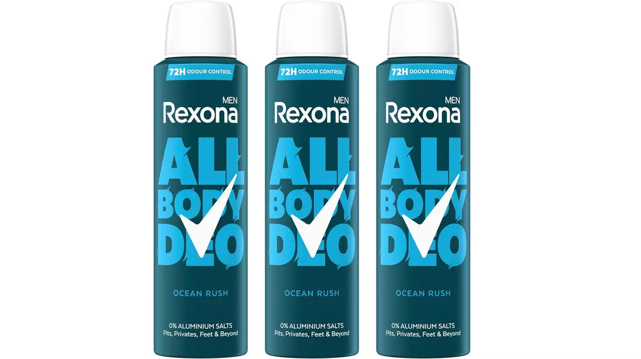 Chollo x3 Desodorantes Rexona All Over Body Ocean Rush de 150 ml con 3×2 por sólo 5,98€ (-60%) ¡1,99€ cada uno!