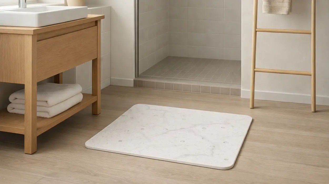 Chollo Alfombra de baño de piedra diatomita de 40×60 cm por sólo 13,98€ con cupón y envío gratis (-50%)