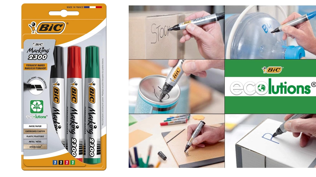 Estos rotuladores permanentes BIC Marking 2300 ECOlutions para etiquetarlo todo bajan a sólo 0,56€ cada uno ¡59% de descuento!