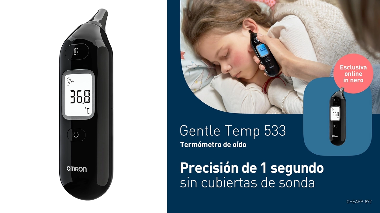 Chollo Termómetro digital de oído Omron Gentle Temp 533 para bebés y niños por sólo 29,98€ con envío gratis (25% de descuento)