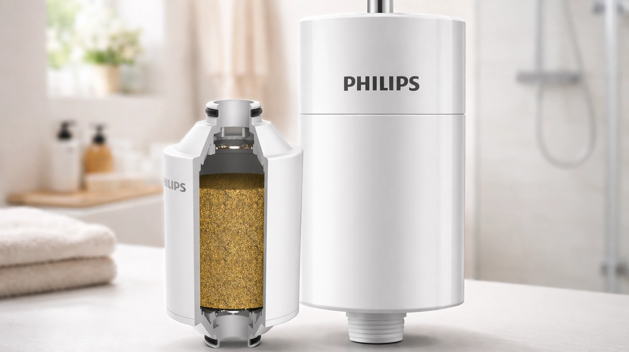 Elimina el cloro y mejora la calidad del agua con este filtro de ducha en línea Philips Water con cartucho de repuesto a un precio muy económico