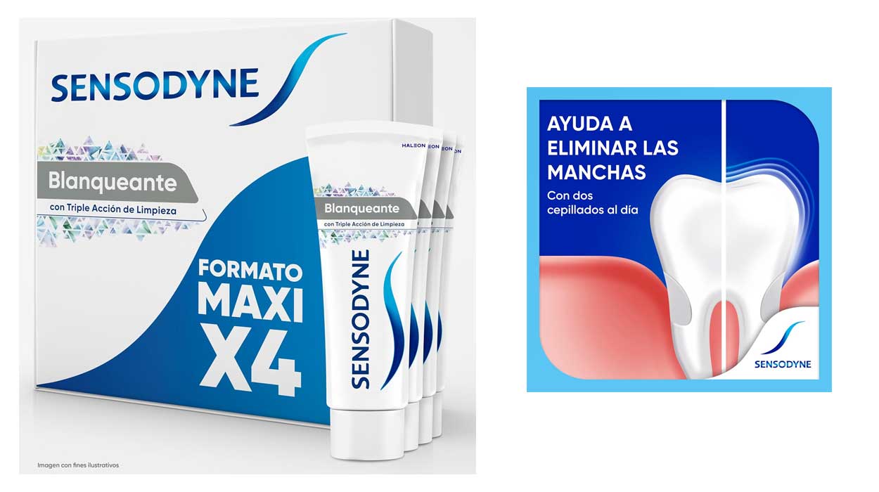 Chollo Pack x4 Pasta de dientes Sensodyne Blanqueante de 75 ml por sólo 11,83€ (-25%)