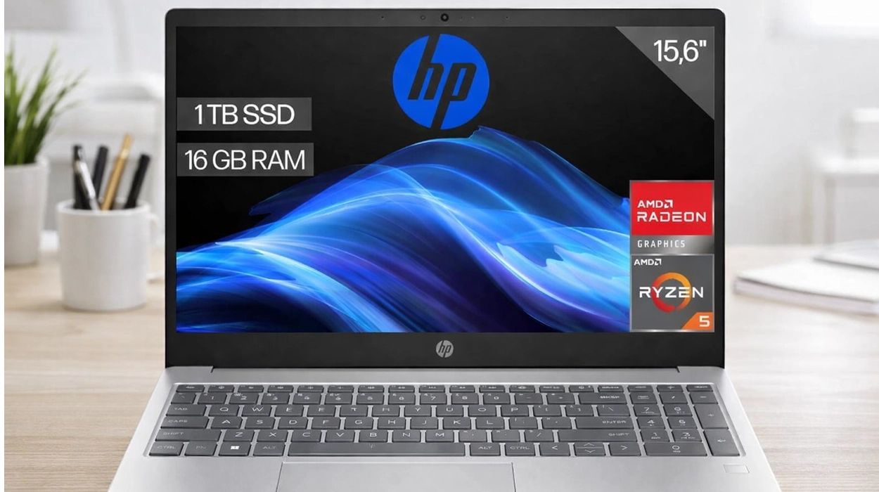 Chollo Portátil HP BU7J0EA de 15.6″ FHD (AMD Ryzen 5-7520U, 16 GB, 1TB SSD, sin S.O.) por sólo 489€ con envío gratis (16% de descuento)