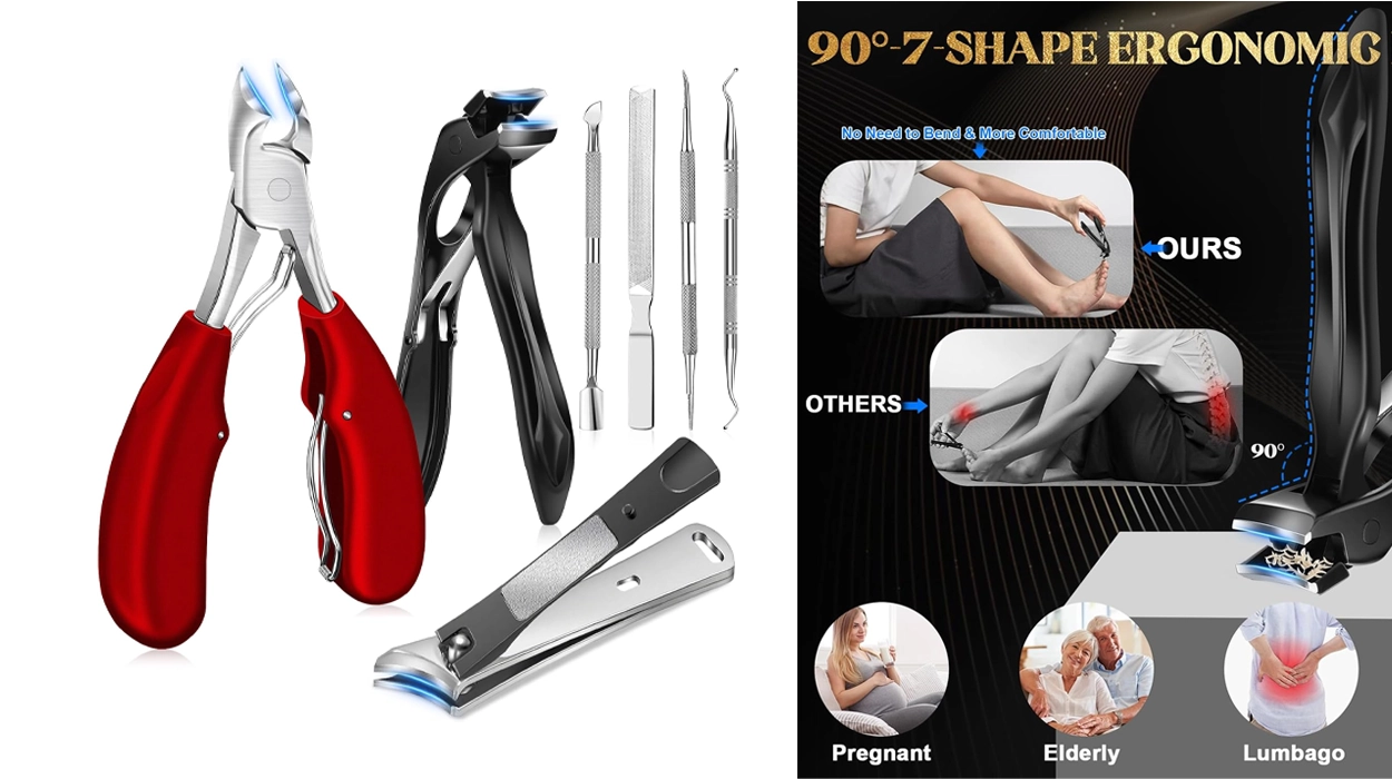 Este juego de cortaúñas de 7 piezas para uñas gruesas o encarnadas es perfecto para ancianos o personas con problemas de movilidad: Cuesta sólo 10€ aplicando este cupón