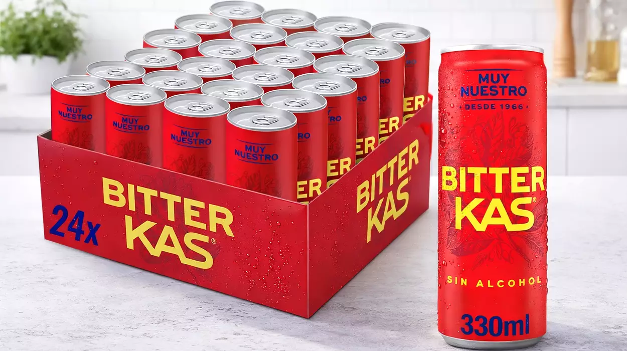 Pack x24 latas Bitter Kas de 330 ml por sólo 15,37€ con descuento automático (-35%) ¡0,64€ cada una! ¡Top ventas!