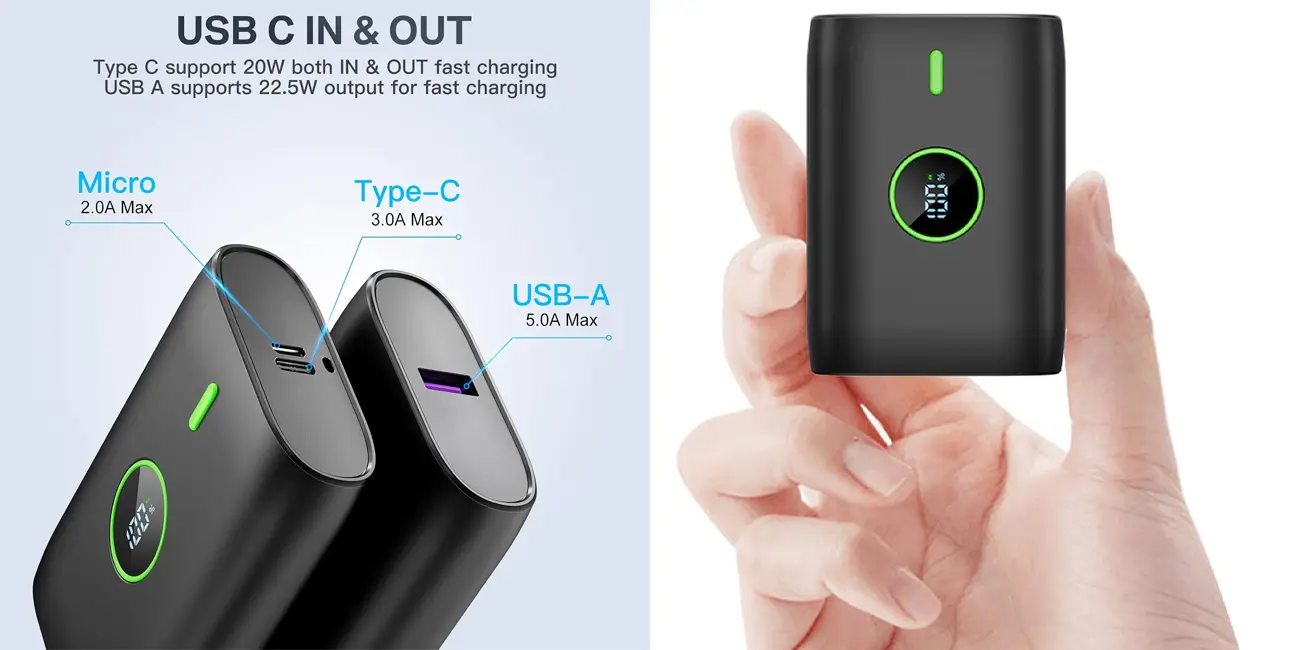 Ideal para viajes, trabajo o escapadas: mini powerbank de 10.000 mAh con carga rápida por menos de 14€